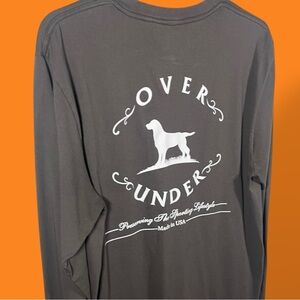 Over Under Long Sleeve Logo T-shirt Hurricane Size Medium 100% Pima Cotton